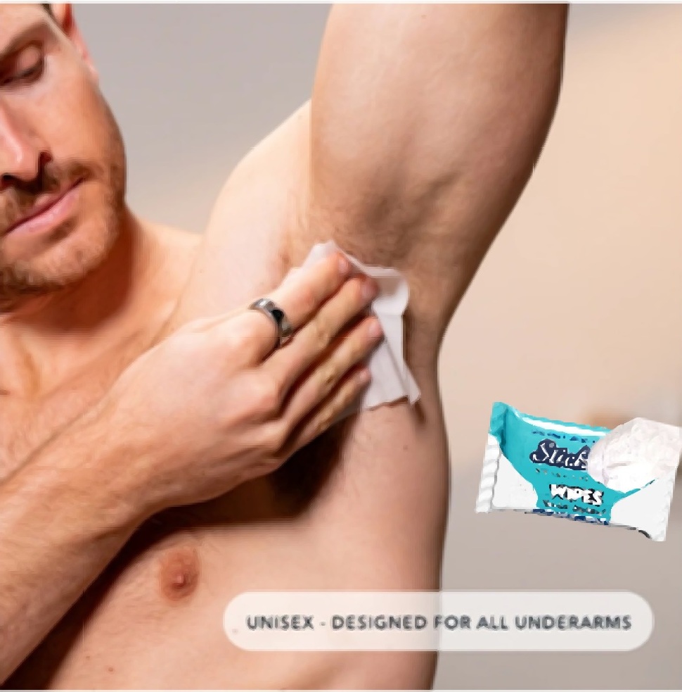 man underarm wipe