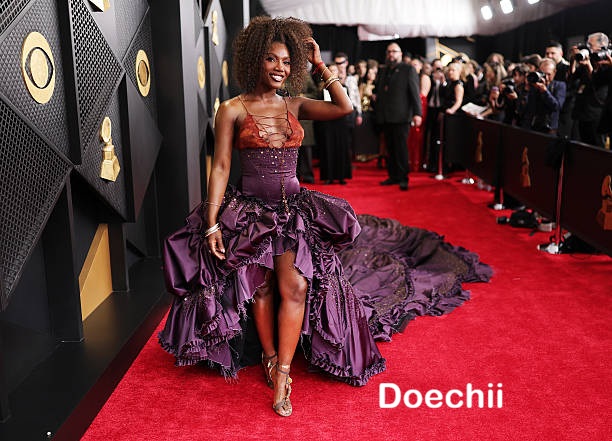 LOS ANGELES, CALIFORNIA - FEBRUARY 01: Doechii attends the 68th GRAMMY Awards on February 01, 2026 in Los Angeles, California. (Photo by Neilson Barnard/Getty Images for The Recording Academy)